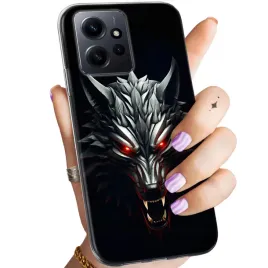 etui-do-xiaomi-redmi-note-12-wzory-wiedzmin-witcher-bialy-wilk-dziki-gon