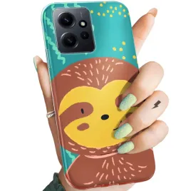 etui-do-xiaomi-redmi-note-12-wzory-leniwiec-smieszne-wewnetrzne-zwierze