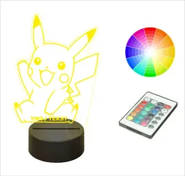 lampka-nocna-na-biurko-3d-led-imie-pikachu-pokemon