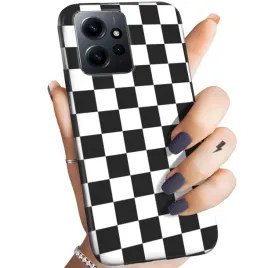 etui-matowe-do-xiaomi-redmi-note-12-wzory-bialy-czarny-czarno-bialy-obudowa