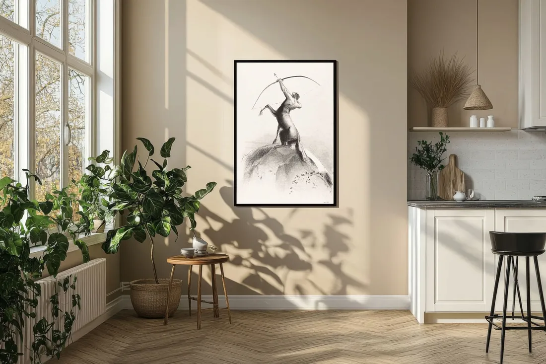 odilon-redon-centaur-aiming-at-the-clouds-1895-plakat-60x80-cm