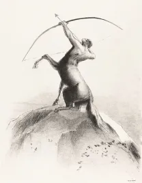 odilon-redon-centaur-aiming-at-the-clouds-1895-plakat-70x100-cm