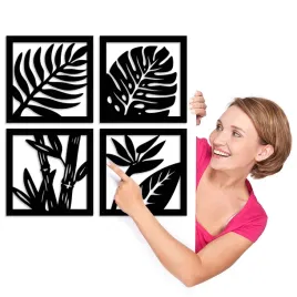 obraz-azurowy-dekoracja-scienna-panele-liscie-3d