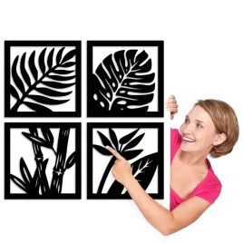 obraz-azurowy-dekoracja-scienna-panele-liscie-3d