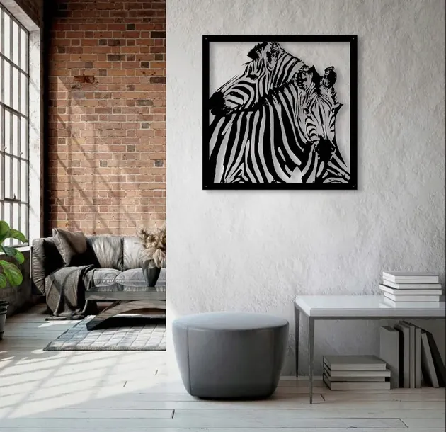 obraz-azurowy-dekoracja-scienna-panel-zebra-3d-wysokosc-produktu-64-cm
