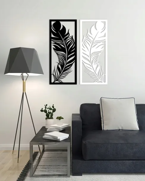 obraz-azurowy-dekoracja-scienna-panel-pioro-3d-wysokosc-produktu-85-cm