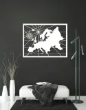 obraz-panel-dekoracja-scienna-mapa-europy-3d-format-poziomy