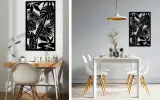 obraz-azurowy-dekoracja-scienna-panel-liscie-3d-marka-inna