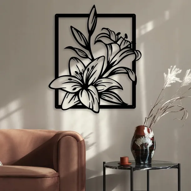 obraz-azurowy-dekoracja-scienna-panel-kwiaty-3d-kolor-ramy-czern