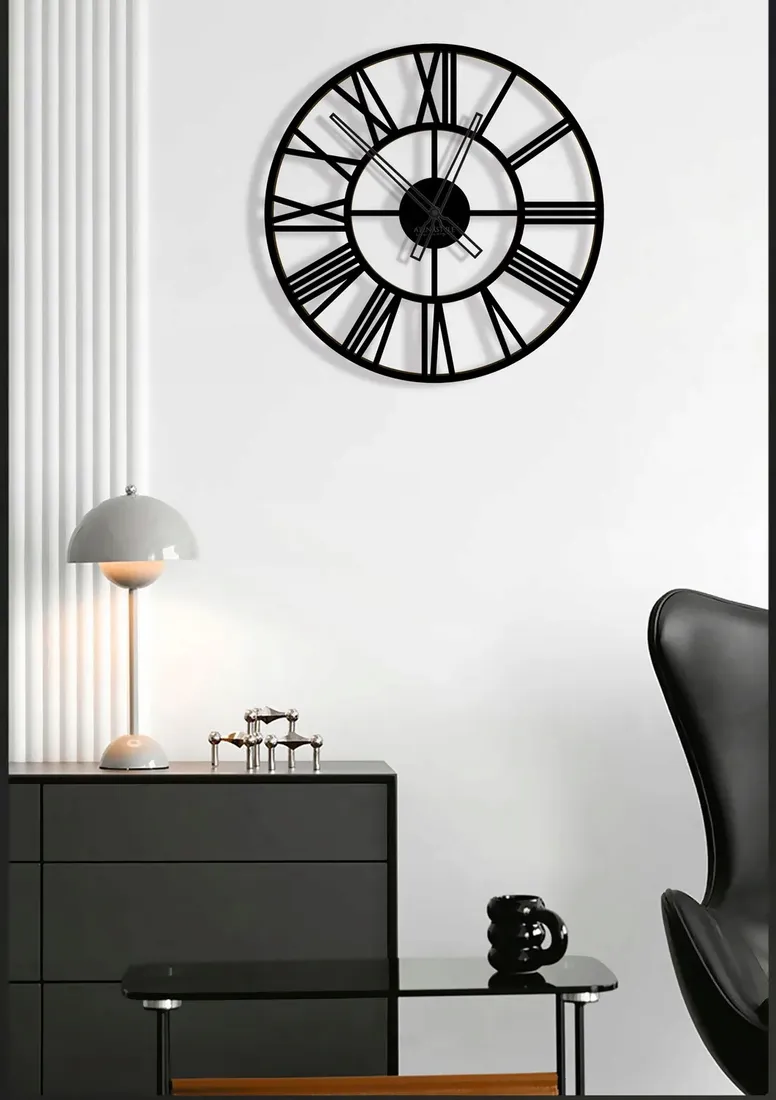 zegar-scienny-retro-loft-rzymski-3d-duzy-stan-nowy