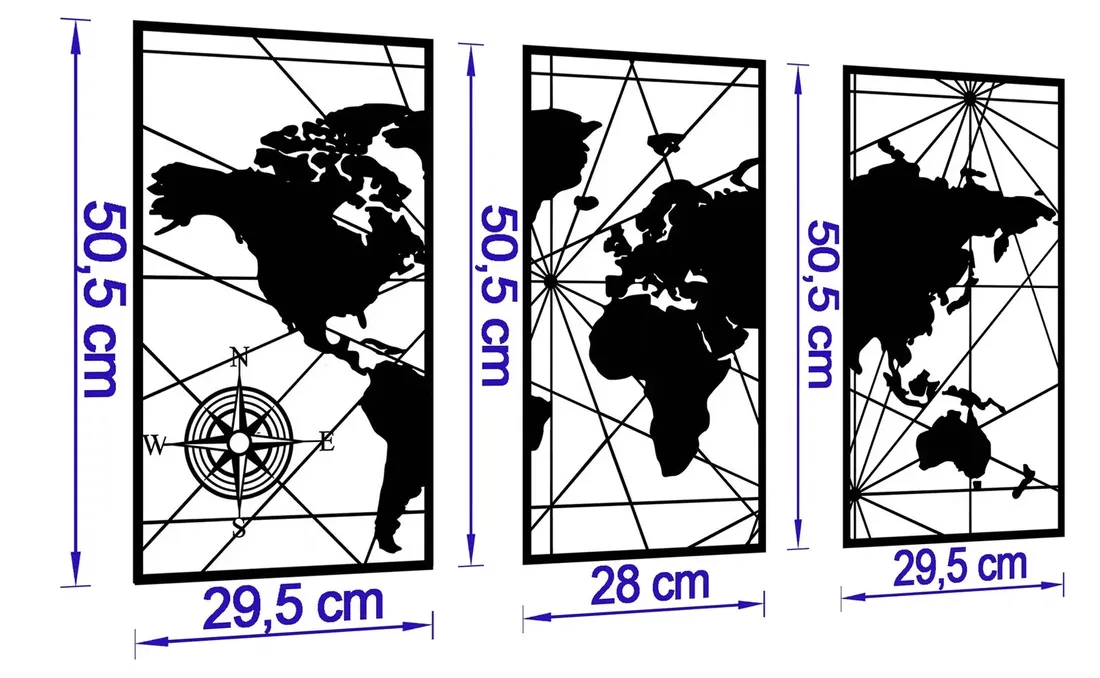 obraz-azurowy-dekoracja-scienna-panel-mapa-swiata