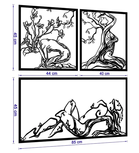 obraz-panel-dekoracja-scienna-kobieta-drzewo-3d-szerokosc-produktu-92-5-cm