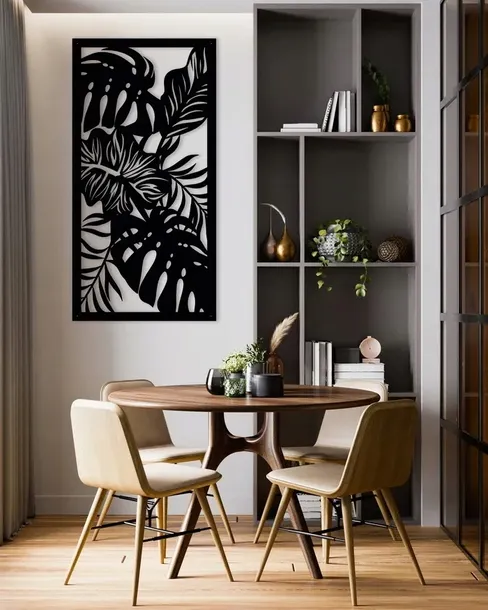obraz-azurowy-dekoracja-scienna-panel-liscie-3d-szerokosc-produktu-43-5-cm
