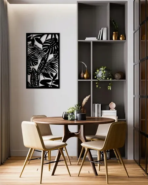 obraz-azurowy-dekoracja-scienna-panel-liscie-3d-wysokosc-produktu-68-cm
