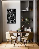 obraz-azurowy-dekoracja-scienna-panel-liscie-3d-wysokosc-produktu-68-cm