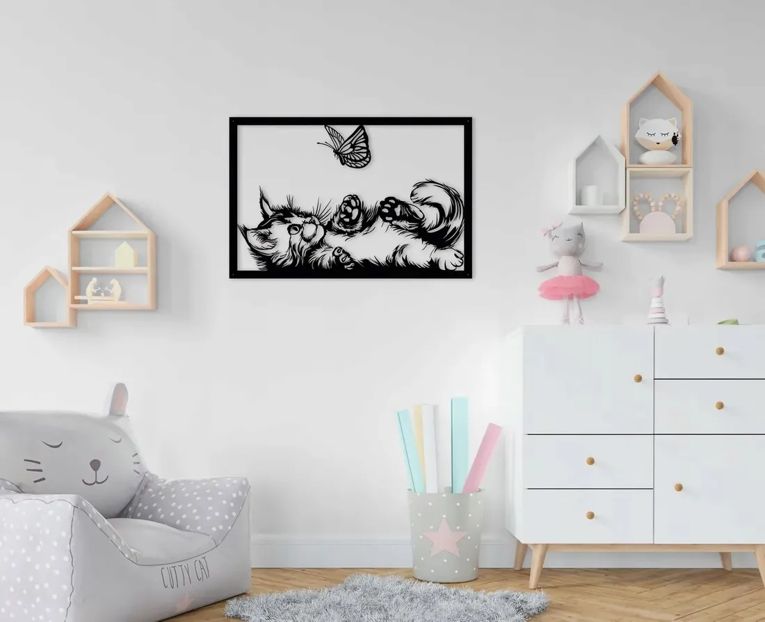 obraz-azurowy-dekoracja-scienna-panel-dzieci-kot