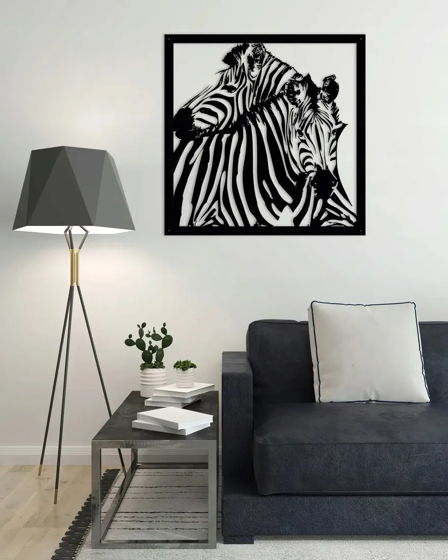 obraz-azurowy-dekoracja-scienna-panel-zebra-3d-stan-nowy