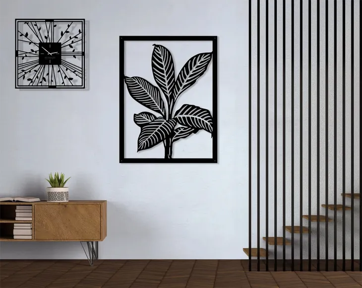 obraz-azurowy-dekoracja-scienna-panel-liscie-3d-wysokosc-produktu-86-cm