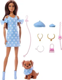 barbie-zestaw-lalka-i-piesek-niebieskie-groszki-akcesoria
