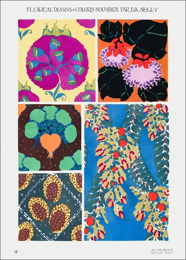 botanical-colorful-background-e-a-seguy-plakat-60x80-cm
