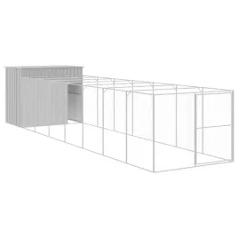 buda-dla-psa-z-wybiegiem-jasnoszara-214x865x181-cm-stal