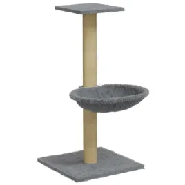 drapak-dla-kota-z-wieza-i-hamakiem-jasnoszary-35-x-35-x-74-cm