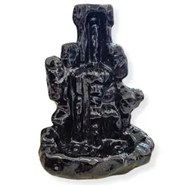 kominek-do-kadzidelek-stozkowych-wodospad-czarny-polysk-glamour