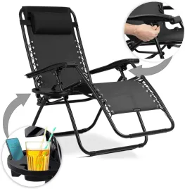 czarny-skladany-regulowany-plazowy-tarasowy-lezak-ogrodowy-poduszka-stolik