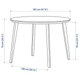 ikea-lisabo-stol-czarny-105-cm-stan-nowy