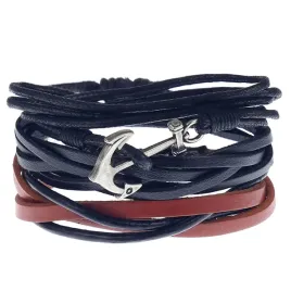 meska-bransoletka-skorzana-kotwica-zestaw