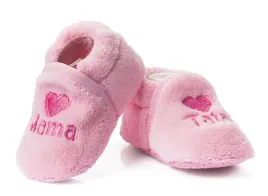 rozowe-buciki-niemowlece-haft-tata-mama-0-6m