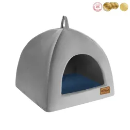 recobed-budka-dla-psa-welurove-szara-s-40x40cm