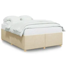 rama-lozka-kremowa-160x200-cm-miekka-tkanina-stabilne-nozki