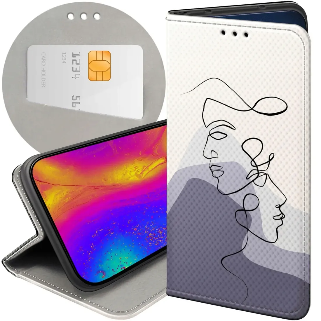 etui-do-xiaomi-redmi-note-12-pro-poco-x5-pro-wzory-continuous-line-art-stan-nowy