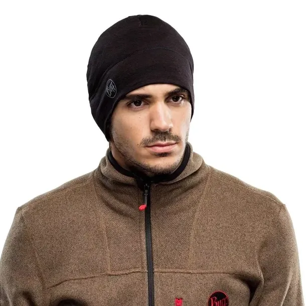 czapka-buff-merino-lightweight-hat-solid-black-marka-buff