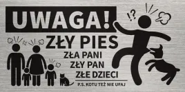tabliczka-uwaga-zly-pies-zla-pani-20x10
