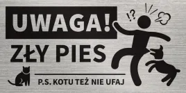 tabliczka-uwaga-zly-pies-i-kot-20x10