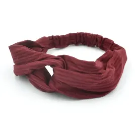 opaska-gumka-do-wlosow-wezel-boho-bordowa