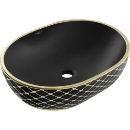 mexen-viki-umywalka-nablatowa-48-x-35-cm-czarna-mat-zlota-wzor-kratka