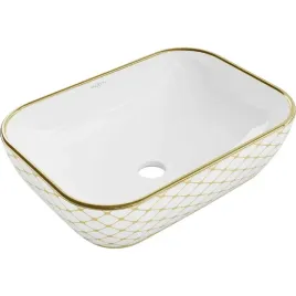 mexen-rita-umywalka-nablatowa-45-x-32-cm-biala-zlota-wzor-kratka-2108450