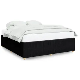 rama-lozka-200x200-cm-czarna-tkanina-poliester-stabilne-nozki