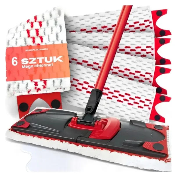 6X WKŁAD DO MOPA VILEDA ULTRAMAX PŁASKIEGO ULTRAMAT TURBO ZAPAS WKŁADY 35CM