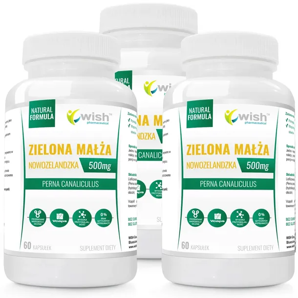 NOWOZELANDZKA ZIELONA MAŁŻA 500mg STAWY KOŚCI 180k