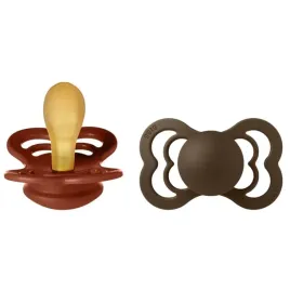 smoczek-symetryczny-kauczuk-hevea-supreme-2-pack-rust-and-mocha-s-bibs
