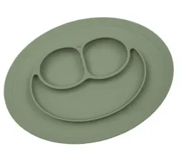 silikonowy-talerzyk-z-podkladka-maly-2w1-mini-mat-oliwkowy-ezpz