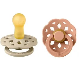 boheme-2-pack-smoczek-uspokajajacy-kauczuk-hevea-vanilla-and-peach-s-bibs