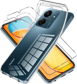 cienkie-etui-do-xiaomi-redmi-13c-4g-poco-c65-silikon-bezbarwny-2x-szklo