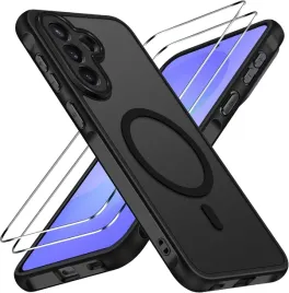 etui-do-galaxy-a57-5g-magnetyczne-z-magsafe-matowe-czarne-case-2x-szklo