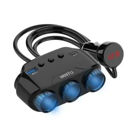 rozdzielacz-zapalniczki-3-gniazda-usb-usb-c-qc-3-0-pd-3a-122w-wyswietlacz