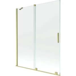 mexen-velar-parawan-wannowy-2-skrzydlowy-140x150cm-zloty-szczotkowany